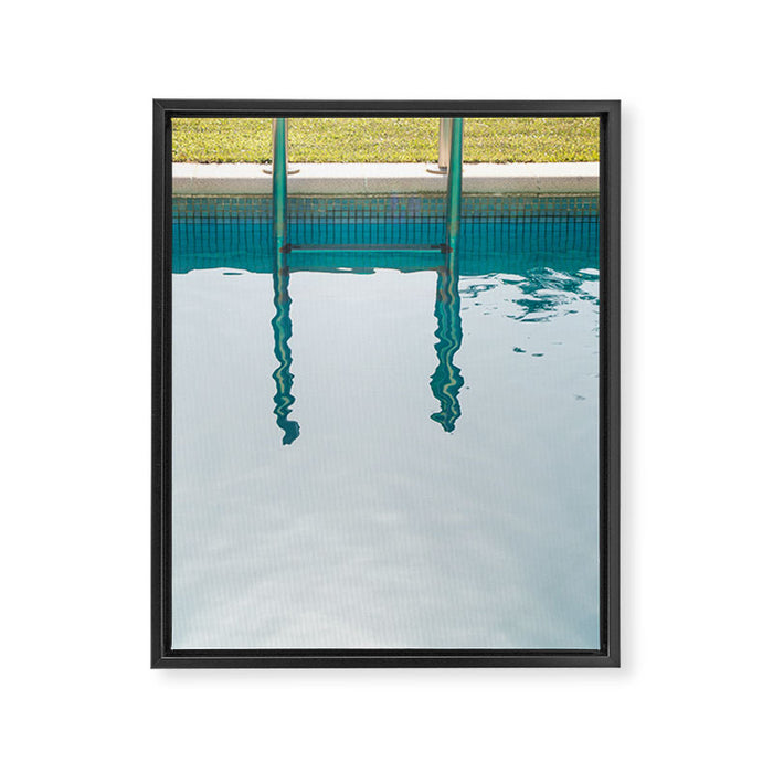Swimming Pool - Summer Fun Travel photography Framed Canvas Print Gallery Image 1
