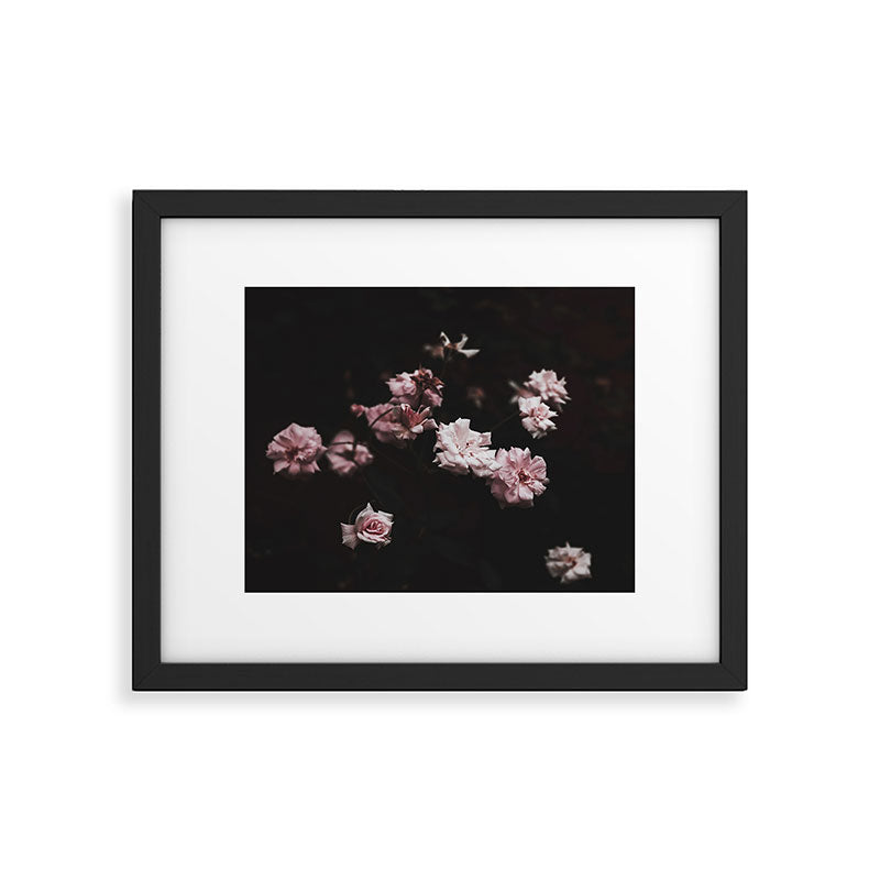 Wild Pink Roses - Flower photography - Dramatic Floral - nature Framed Art Print Gallery Image 5