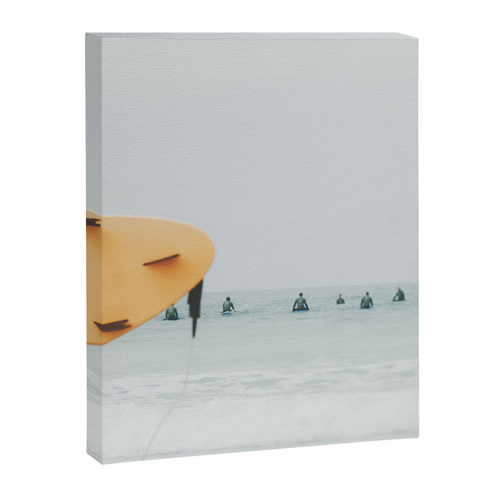 Yellow Surf Board - Abstract Surfers Print - Ocean - Sea - Travel photography Canvas Print Gallery Image 1