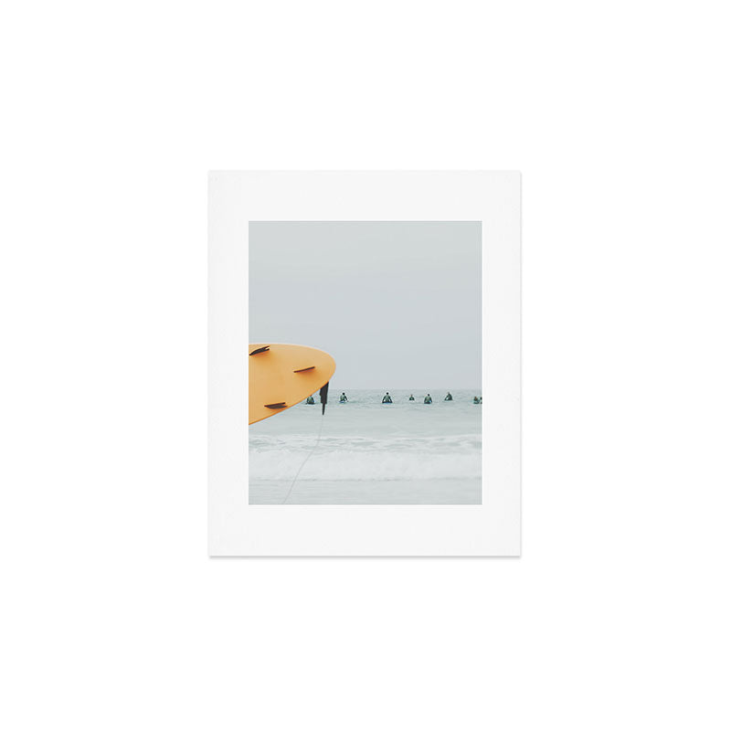 Yellow Surf Board - Abstract Surfers Print - Ocean - Sea - Travel photography Art Print Gallery Image 1