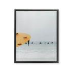 Yellow Surf Board - Abstract Surfers Print - Ocean - Sea - Travel photography Framed Canvas Print Gallery Image 6