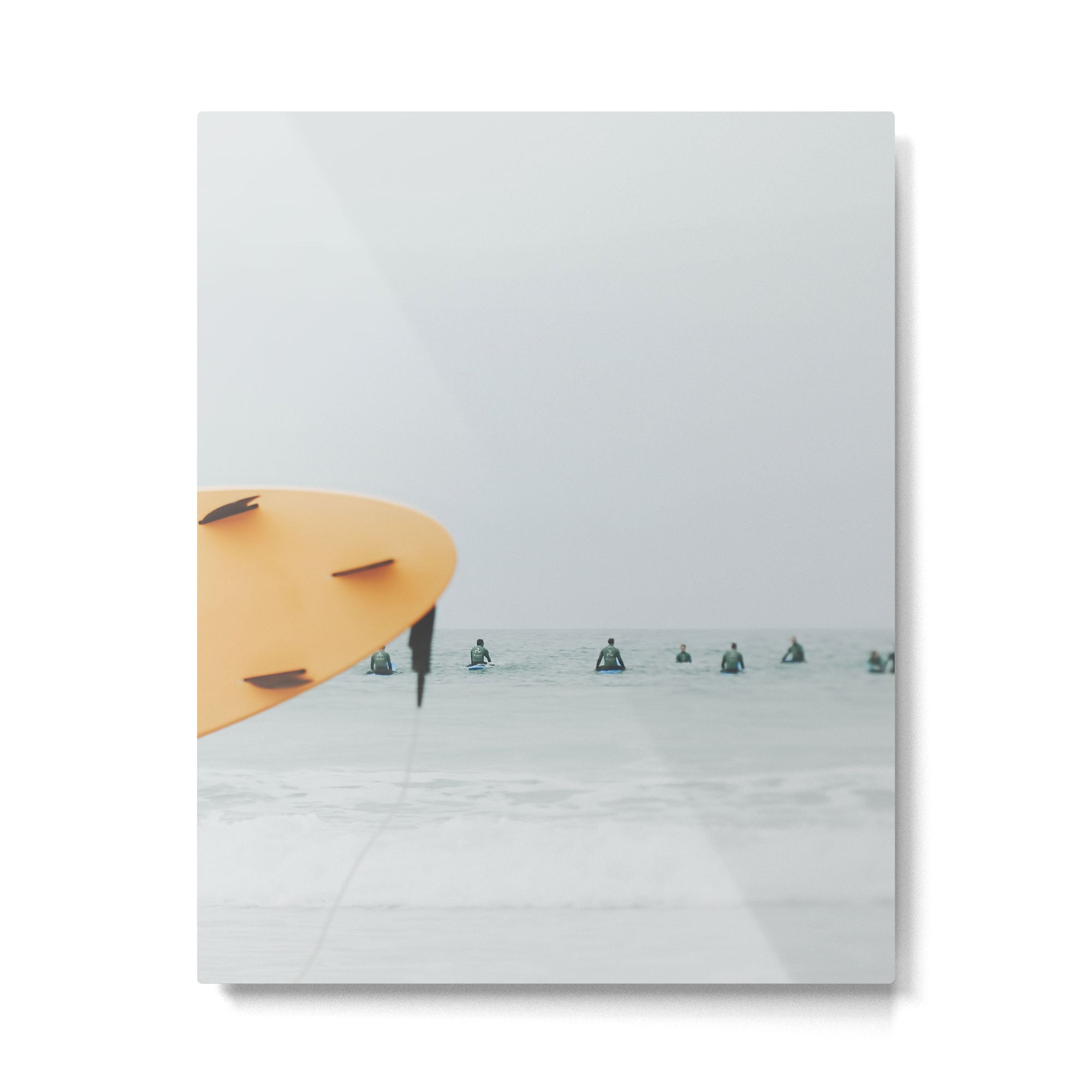 Yellow Surf Board - Abstract Surfers Print - Ocean - Sea - Travel photography Metal Print Gallery Image 4