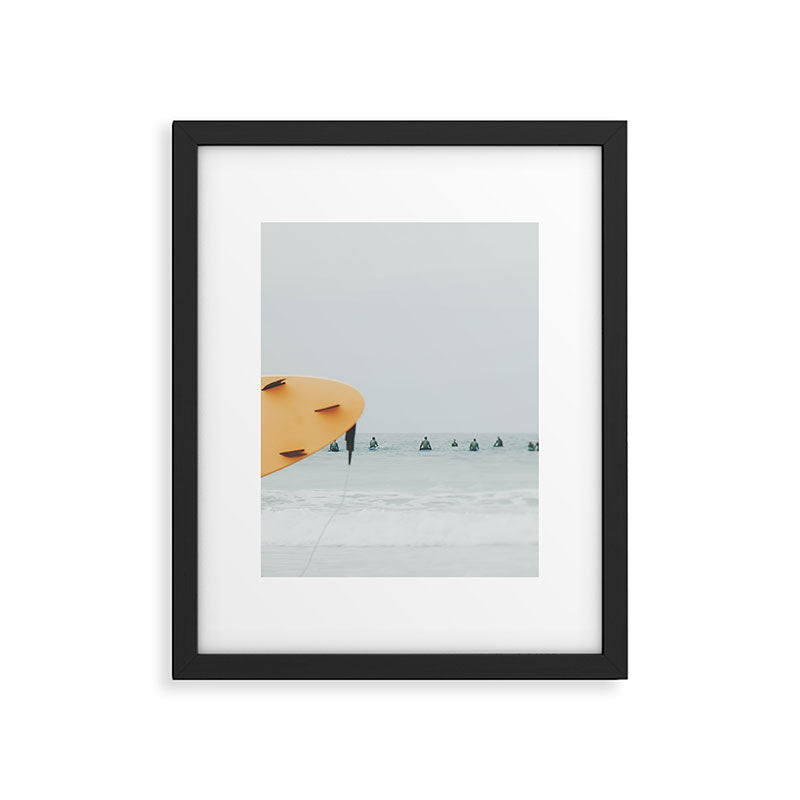 Yellow Surf Board - Abstract Surfers Print - Ocean - Sea - Travel photography Framed Art Print Gallery Image 5