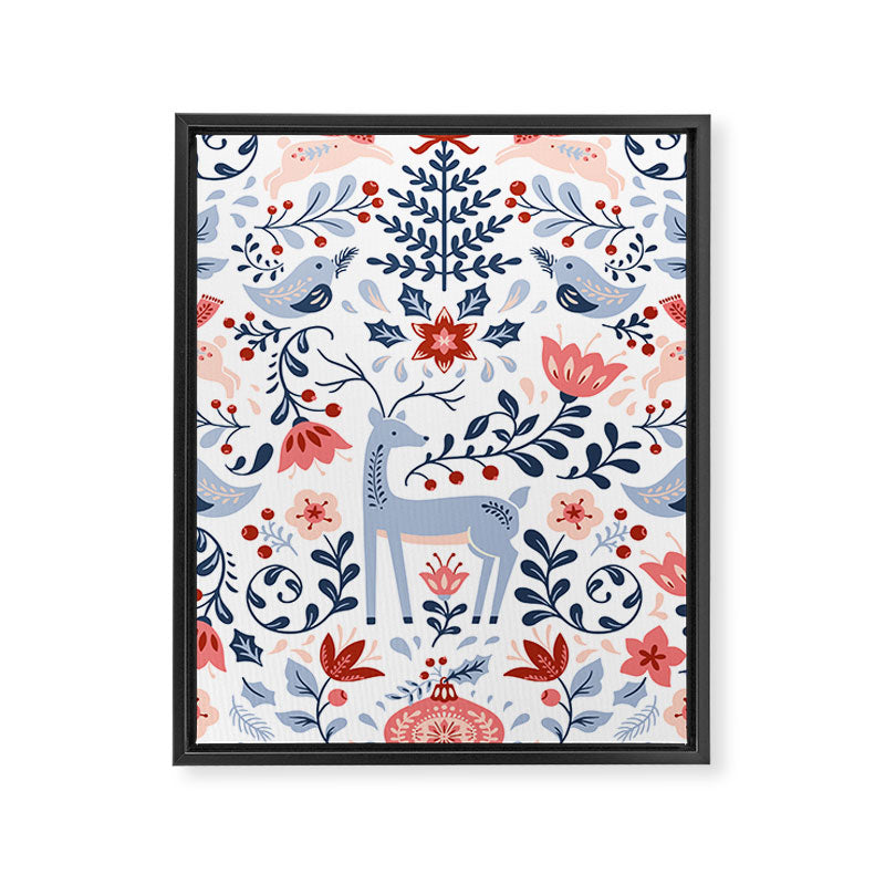 Folk Art Christmas Framed Canvas Print Gallery Image 8