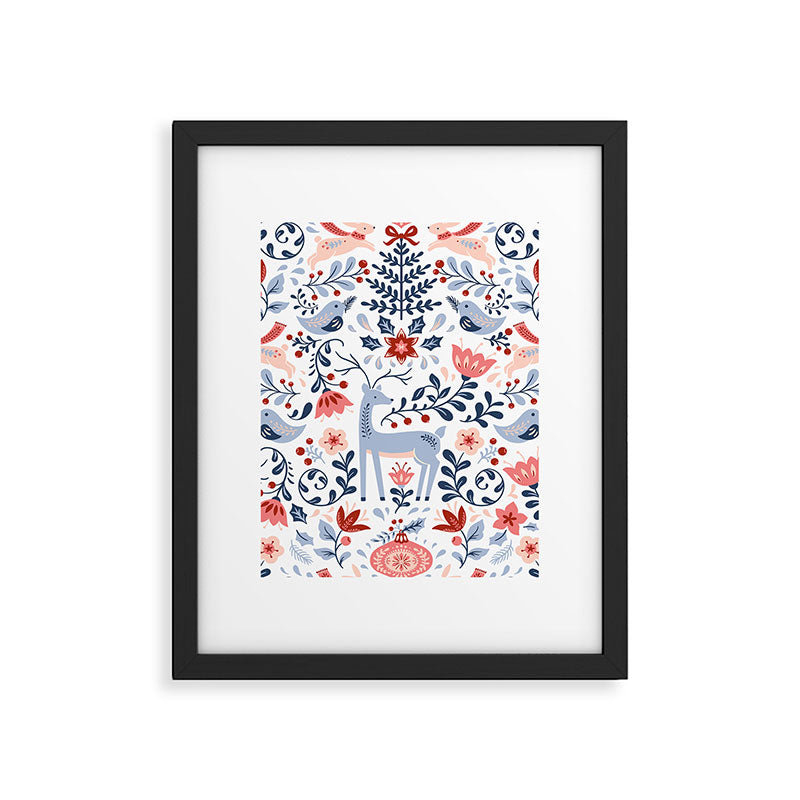Folk Art Christmas Framed Art Print Gallery Image 6