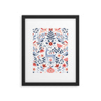 Folk Art Christmas Framed Art Print Gallery Image 6
