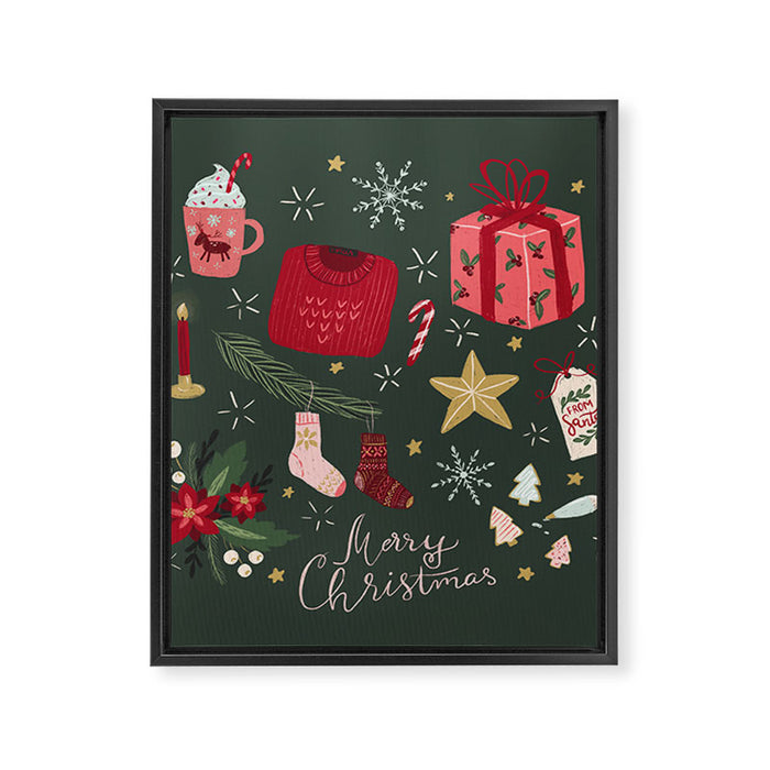 Merry Christmas Framed Canvas Print Gallery Image 1