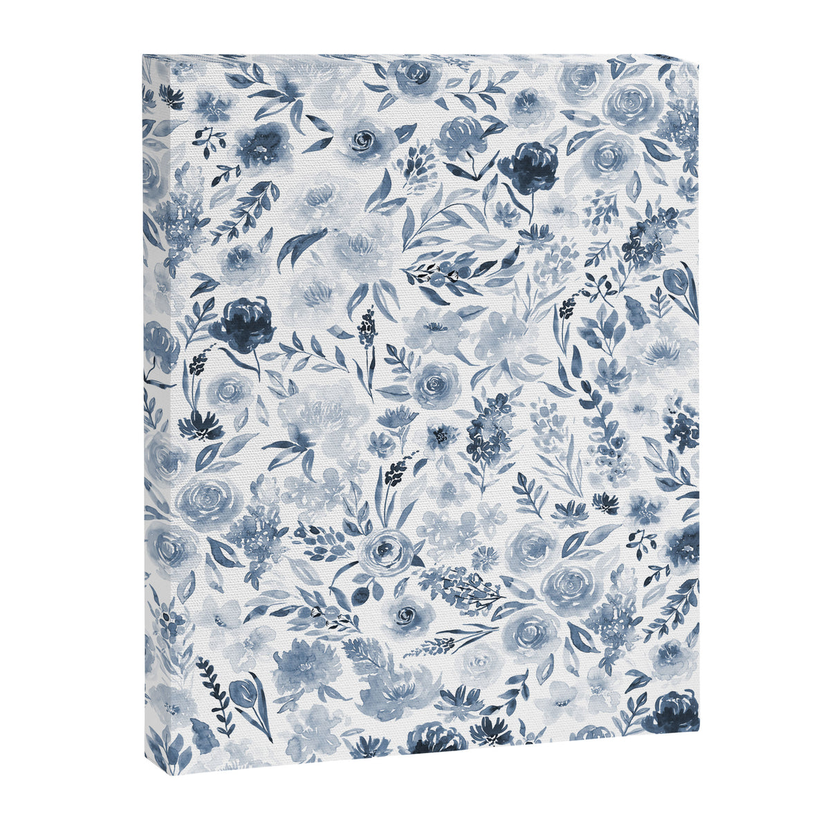 Watercolor florals in blue Canvas Print Gallery Image 8