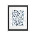 Watercolor florals in blue Framed Art Print Gallery Image 6