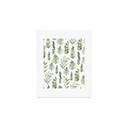 Watercolor leaves Art Print Gallery Image 1