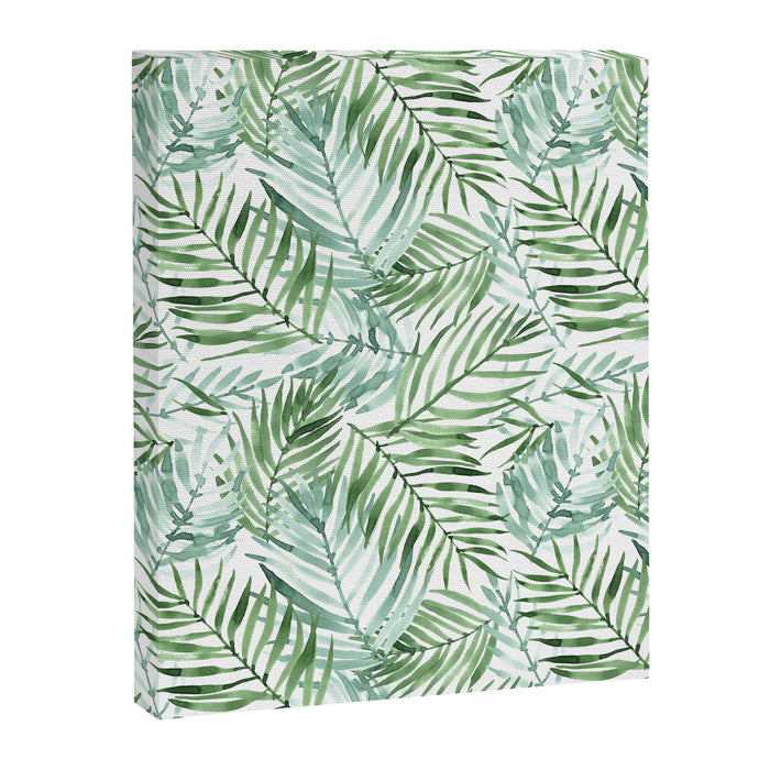 Watercolor palm leaves pattern Canvas Print Gallery Image 1