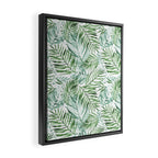 Watercolor palm leaves pattern Framed Canvas Print Gallery Image 2