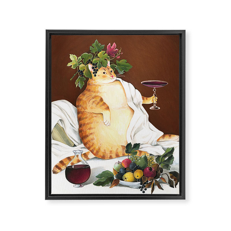 Caravaggio Hedonist Cat Framed Canvas Print Gallery Image 6
