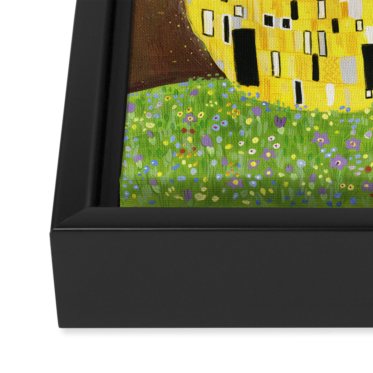 Kiss (black) Framed Canvas Print Gallery Image 3