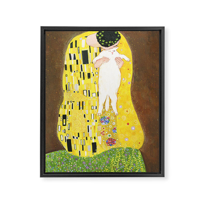 The kiss Framed Canvas Print Gallery Image 1