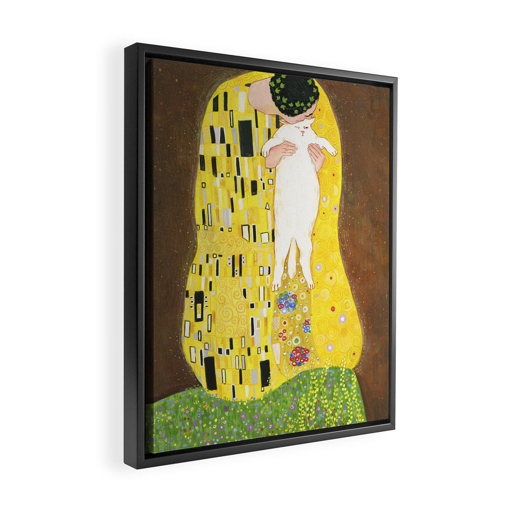 The kiss Framed Canvas Print Gallery Image 2
