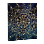 Elegant Gold Mandala Blue Galaxy Canvas Print Gallery Image 8