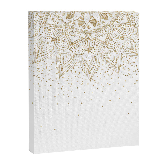 Elegant Gold Mandala Confetti Design Canvas Print Gallery Image 1