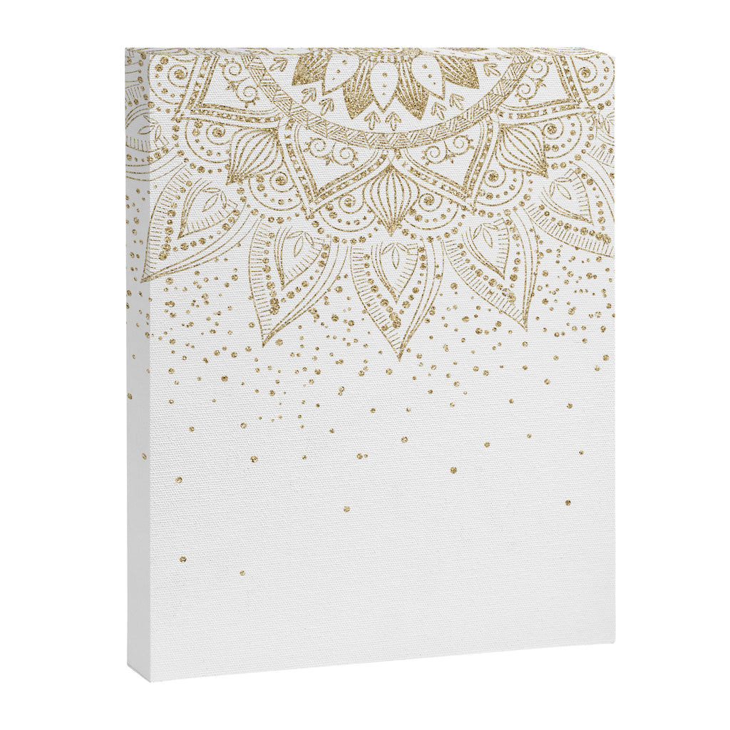 Elegant Gold Mandala Confetti Design Canvas Print Gallery Image 8