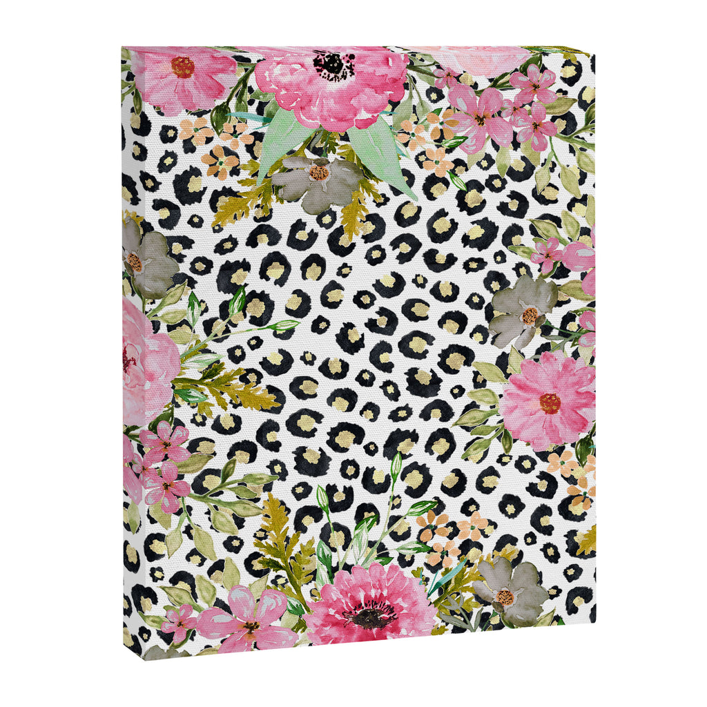 Elegant Leopard Print and Floral Design Canvas Print Gallery Image 8