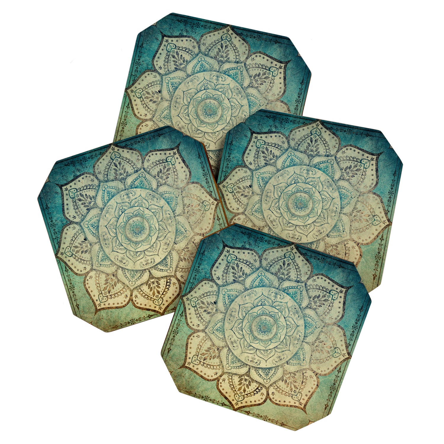 Faded Bohemian Mandala Coaster Gallery Image 1