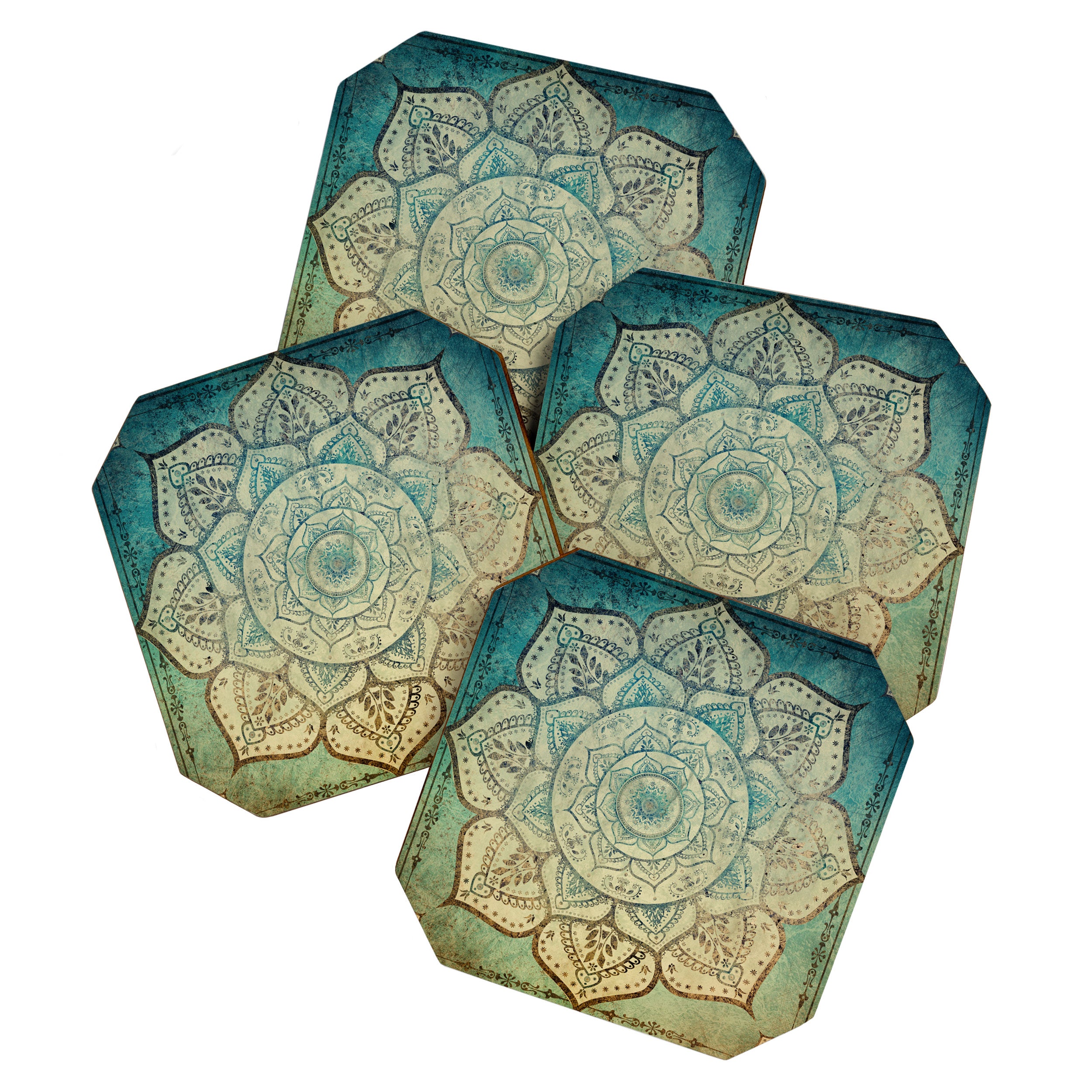 Faded Bohemian Mandala Coaster Gallery Image 1