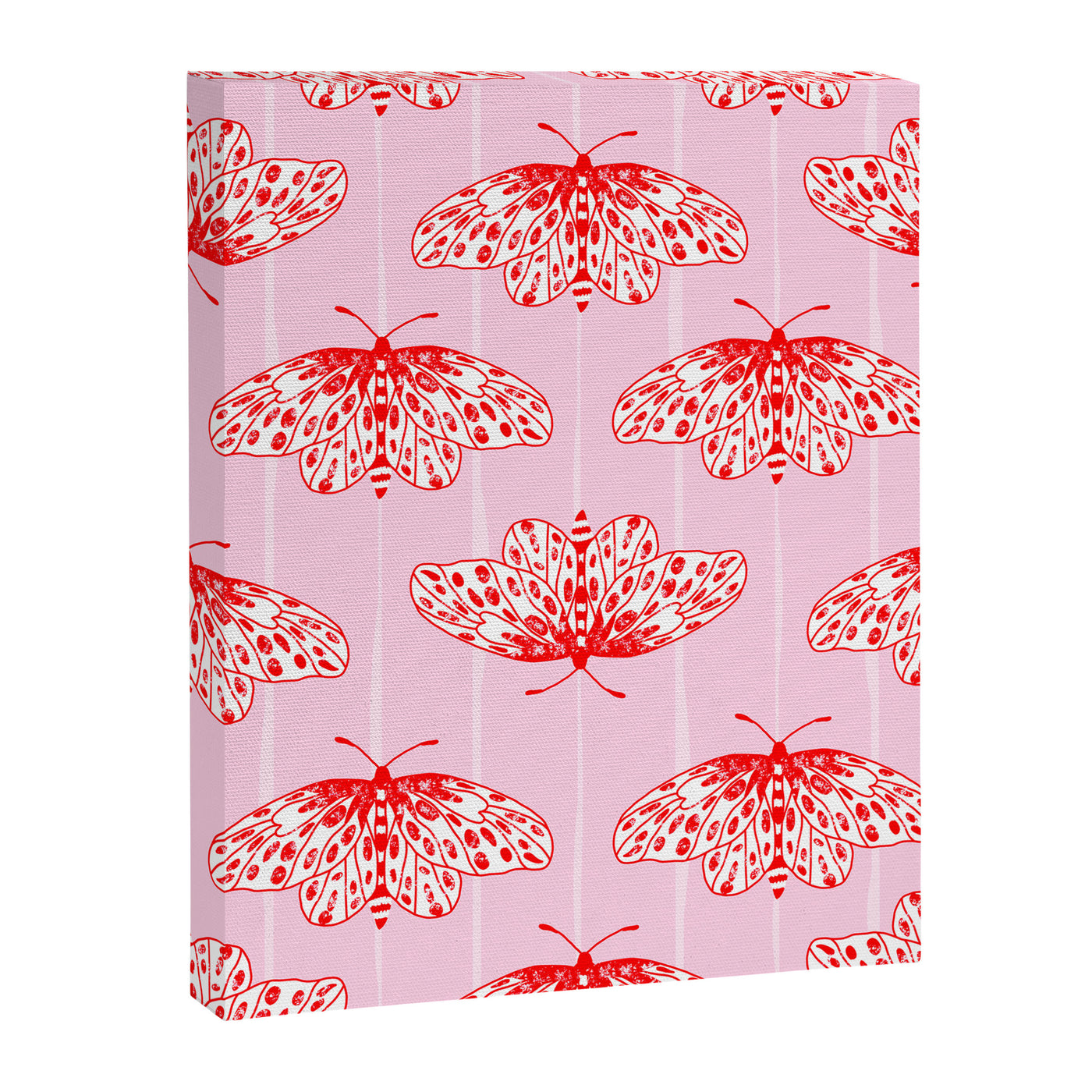 Butterfly Pink Red Canvas Print
