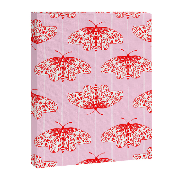 Butterfly Pink Red Canvas Print Gallery Image 1