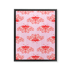 Butterfly Pink Red Framed Canvas Print Gallery Image 8