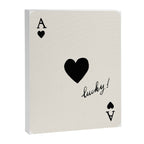 Ace of Hearts - Lucky Black and White Canvas Print Gallery Image 6