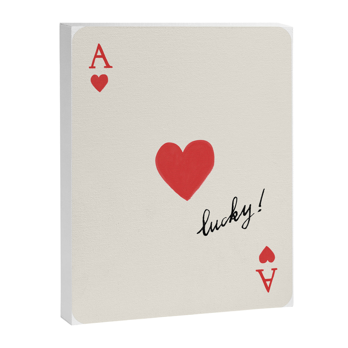 Ace of Hearts - Lucky Red Canvas Print Gallery Image 6