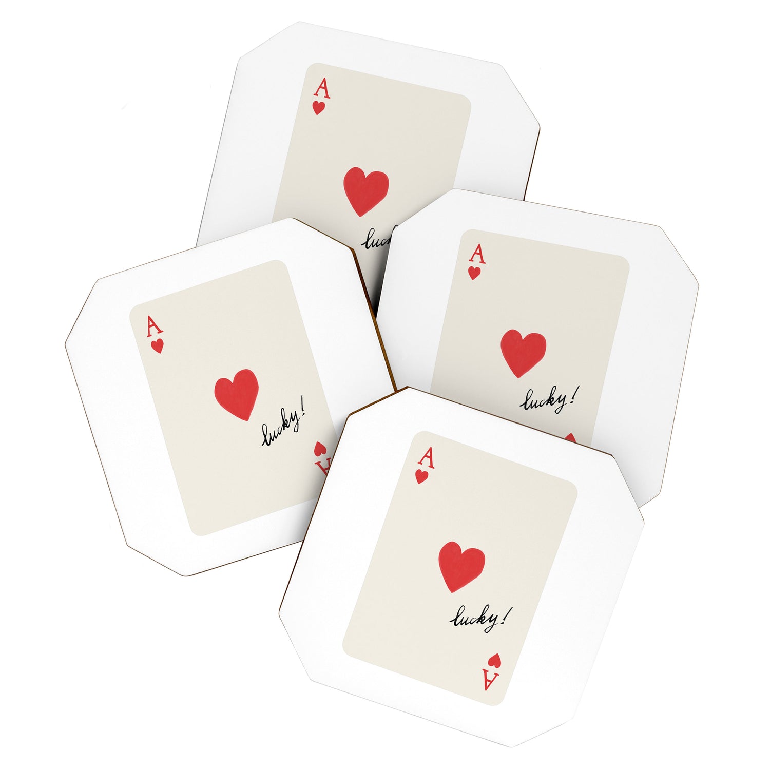 Ace of Hearts - Lucky Red Coaster Gallery Image 1