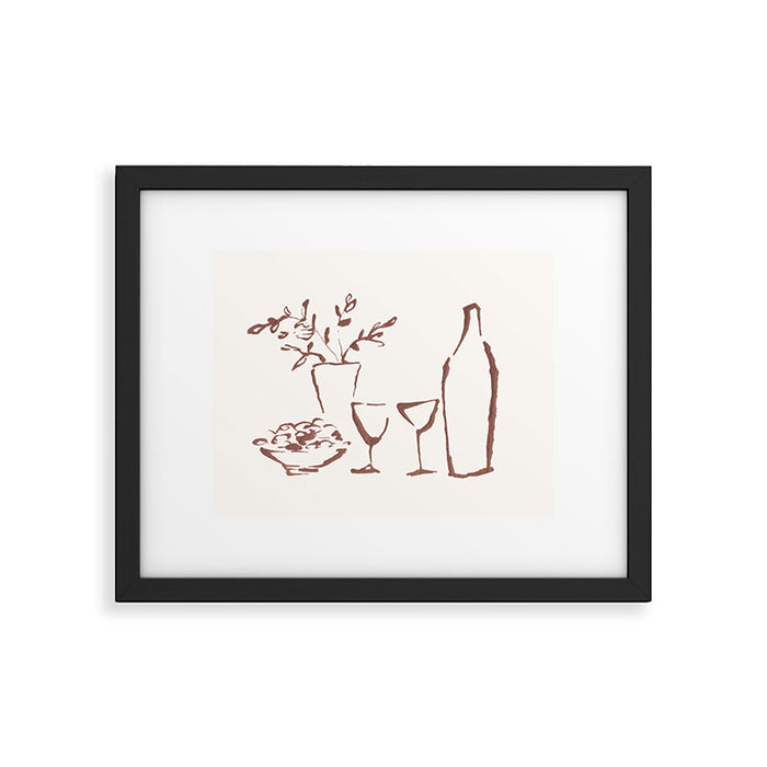 Apero table - White  Framed Art Print Gallery Image 1