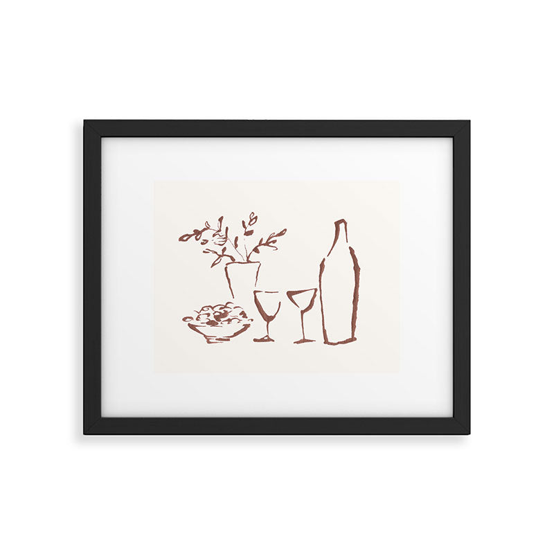 Apero table - White  Framed Art Print Gallery Image 5