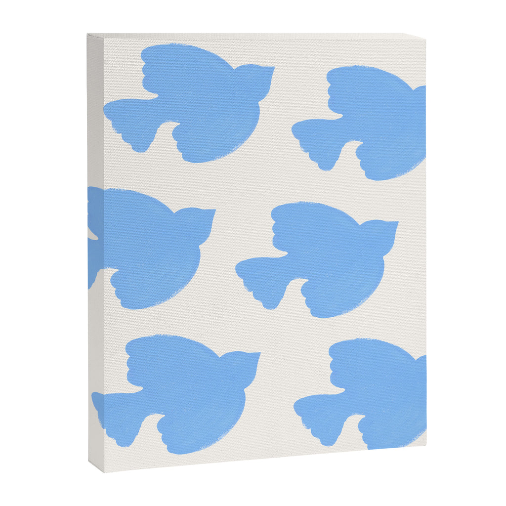 Blue Birds Flying - Painting Canvas Print Gallery Image 6