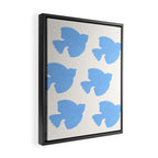Blue Birds Flying - Painting Framed Canvas Print Gallery Image 2