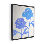 Blue Roses - Gouache Botanical Painting Framed Canvas Print Gallery Image 2