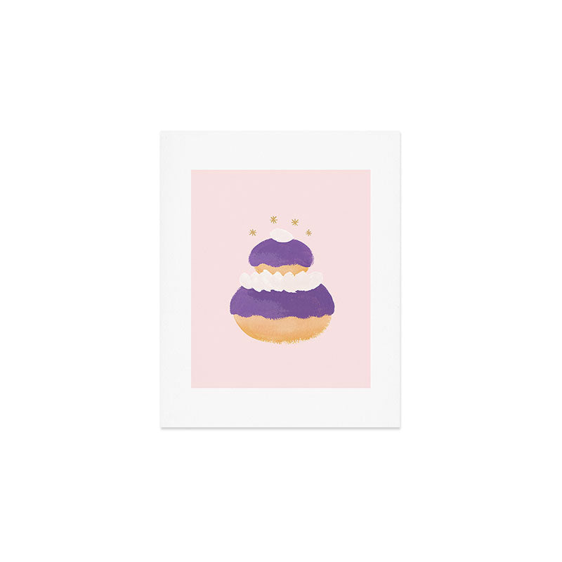 Blueberry Religieuse French Cake Art Print Gallery Image 1
