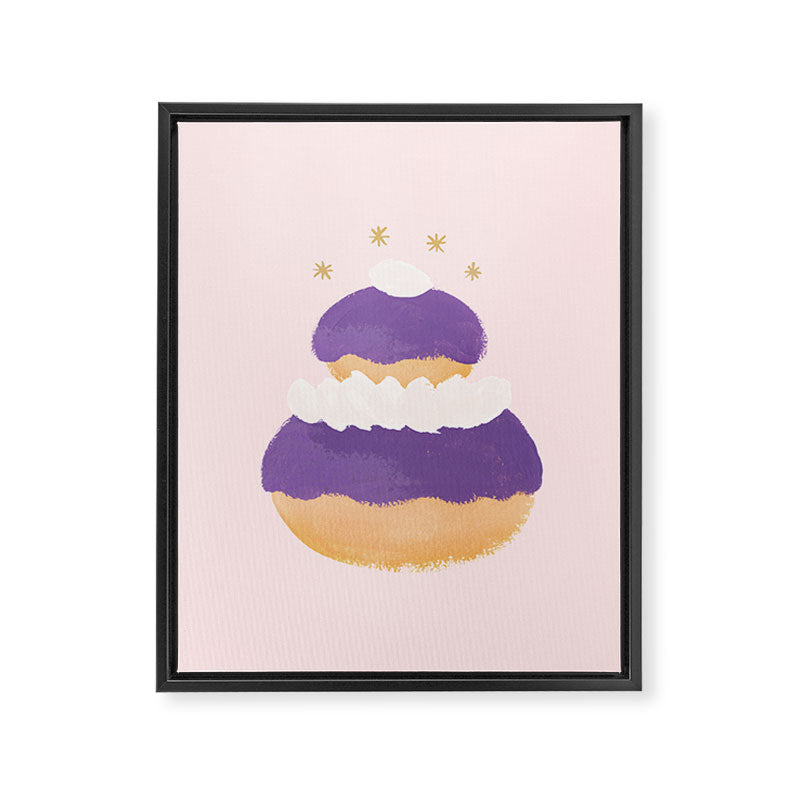 Blueberry Religieuse French Cake Framed Canvas Print Gallery Image 6