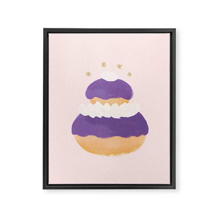 Blueberry Religieuse French Cake Framed Canvas Print Gallery Image 1