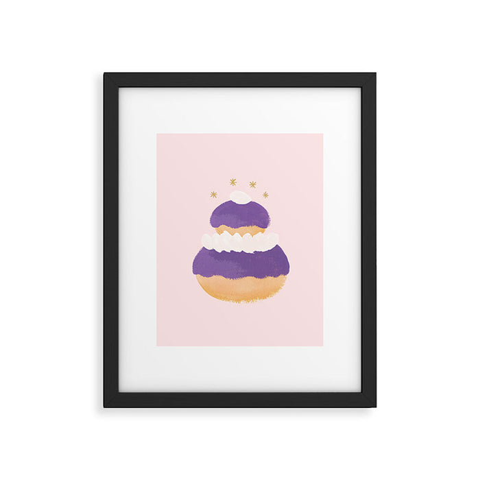 Blueberry Religieuse French Cake Framed Art Print Gallery Image 1