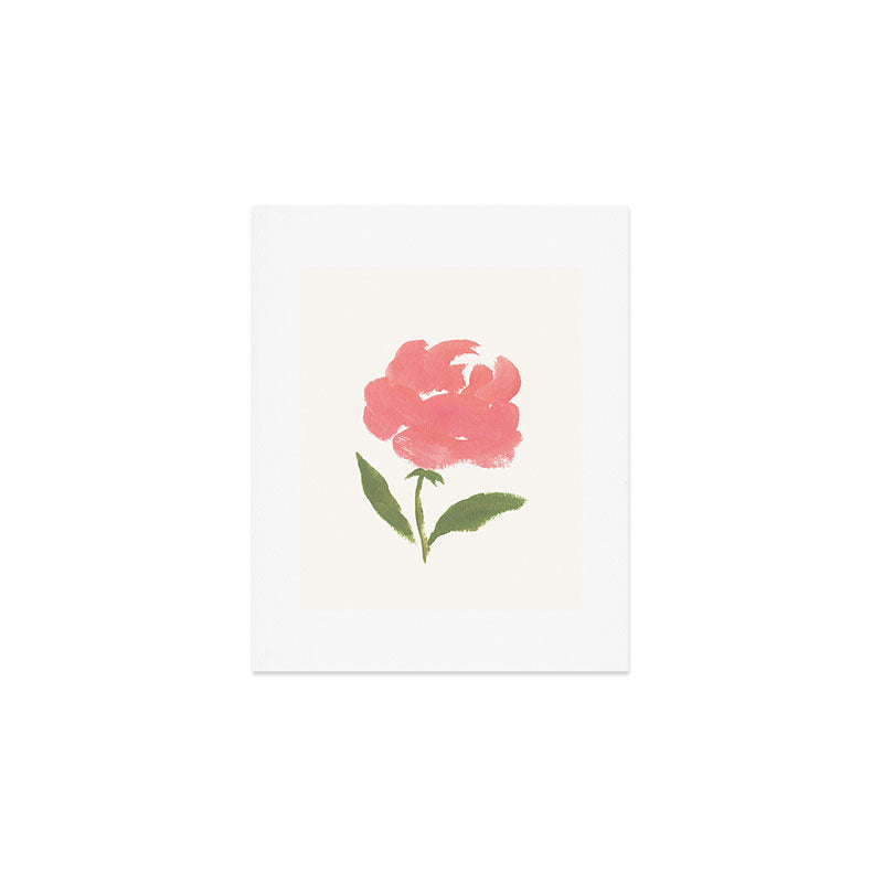 Blush Pink Rose - Gouache Painting Art Print Gallery Image 1