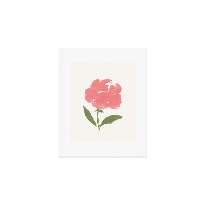 Blush Pink Rose - Gouache Painting Art Print Gallery Image 1