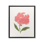 Blush Pink Rose - Gouache Painting Framed Canvas Print Gallery Image 6