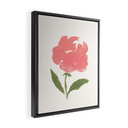 Blush Pink Rose - Gouache Painting Framed Canvas Print Gallery Image 2