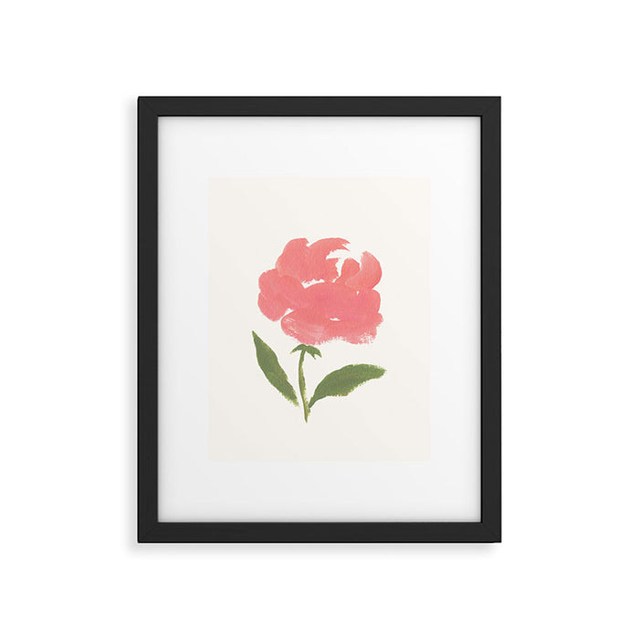 Blush Pink Rose - Gouache Painting Framed Art Print Gallery Image 1