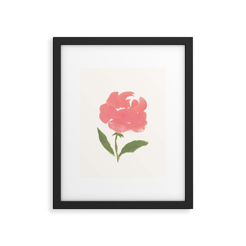 Blush Pink Rose - Gouache Painting Framed Art Print Gallery Image 5
