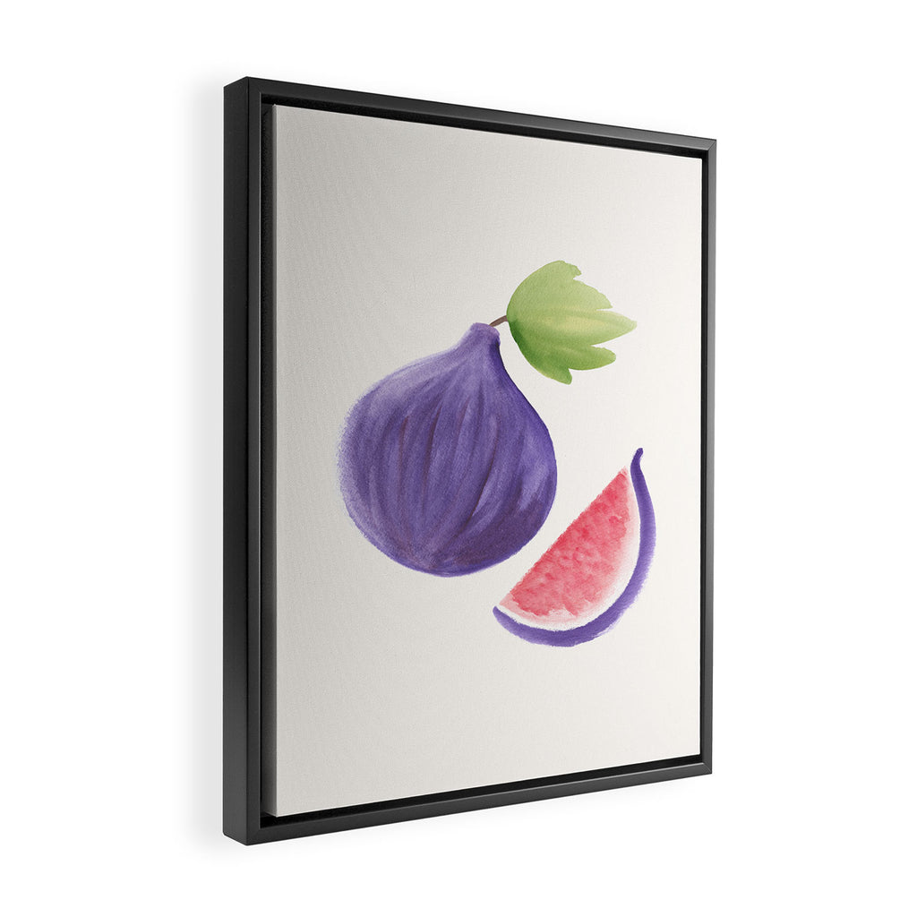 Fig - Fruit Watercolor Painting Framed Canvas Print Gallery Image 2