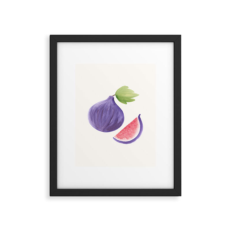 Fig - Fruit Watercolor Painting Framed Art Print Gallery Image 5