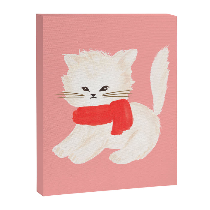 Fluffy Kitten - Pink Canvas Print Gallery Image 1